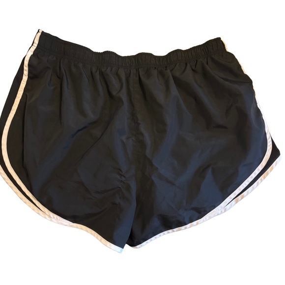 Nike Women's Black Athletic Shorts with White Trim Dri-Fit - Picture 2 of 3